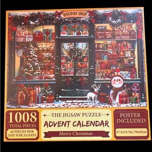 NEW Christmas Advent Calendar Jigsaw Puzzle. 1008 Pcs Christmas Countdown
